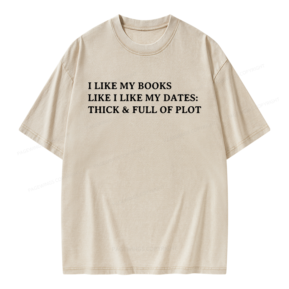 Pagewings I Like My Books Unisex Washed T-shirt