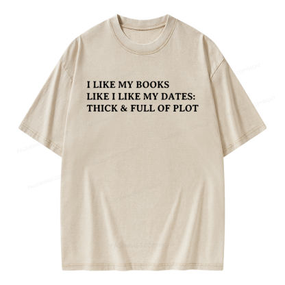 Pagewings I Like My Books Unisex Washed T-shirt