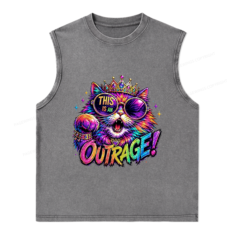Pagewings Sci-Fi Book Lover Unisex Washed Tank Top