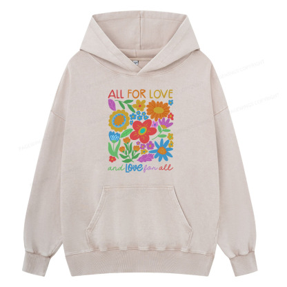 Pagewing All For Love Unisex Washed Hoodie