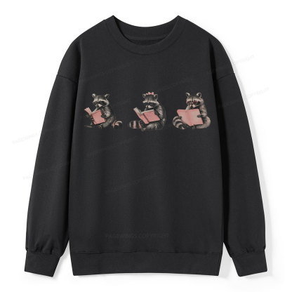 Pagewings Funny Raccoon Bookish Gift Unisex Classic Sweatshirt