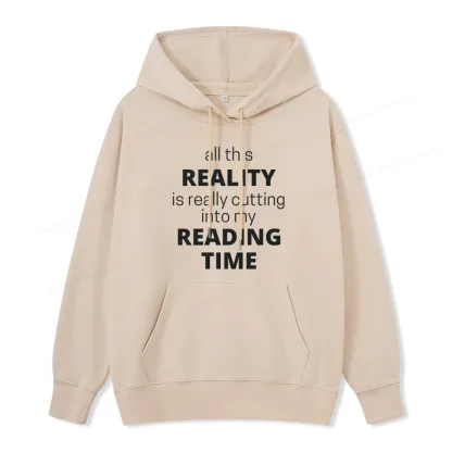 Pagewings All This Reality Is Really Cutting Into My Reading Time Unisex Classic Hoodie
