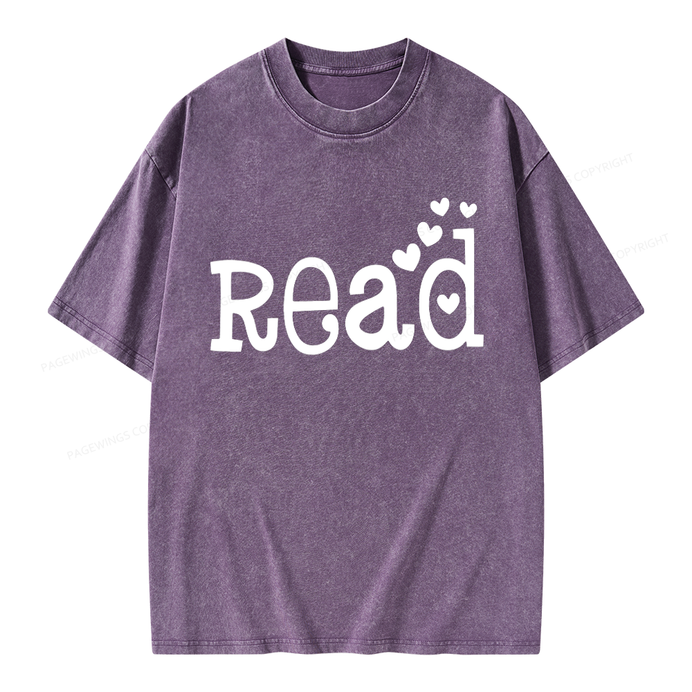 Pagewings Read More Books Unisex Washed T-shirt