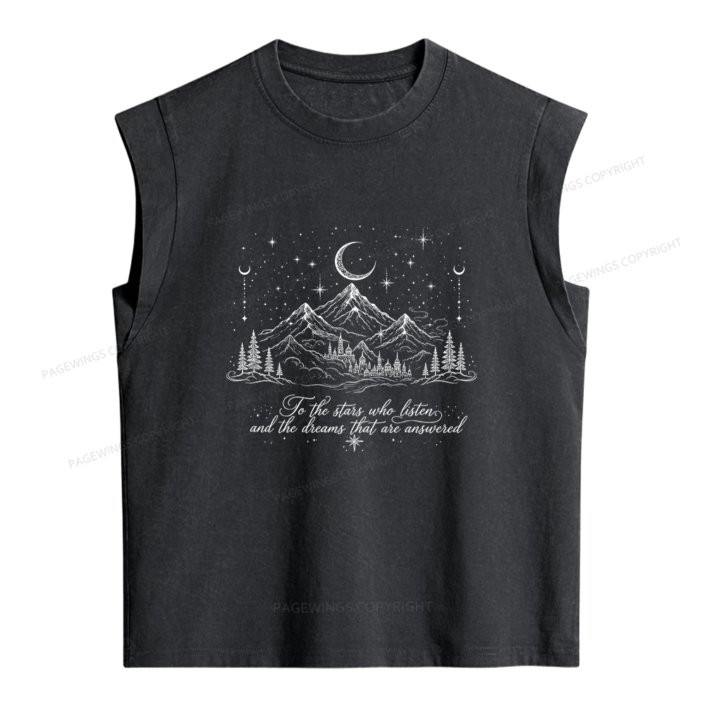 Pagewings Fantasy Bookish Reader Women's Washed Tank Top