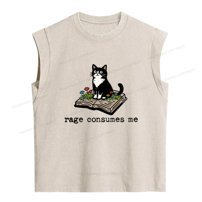 Pagewings Rage Consumes Me Women's Washed Tank Top