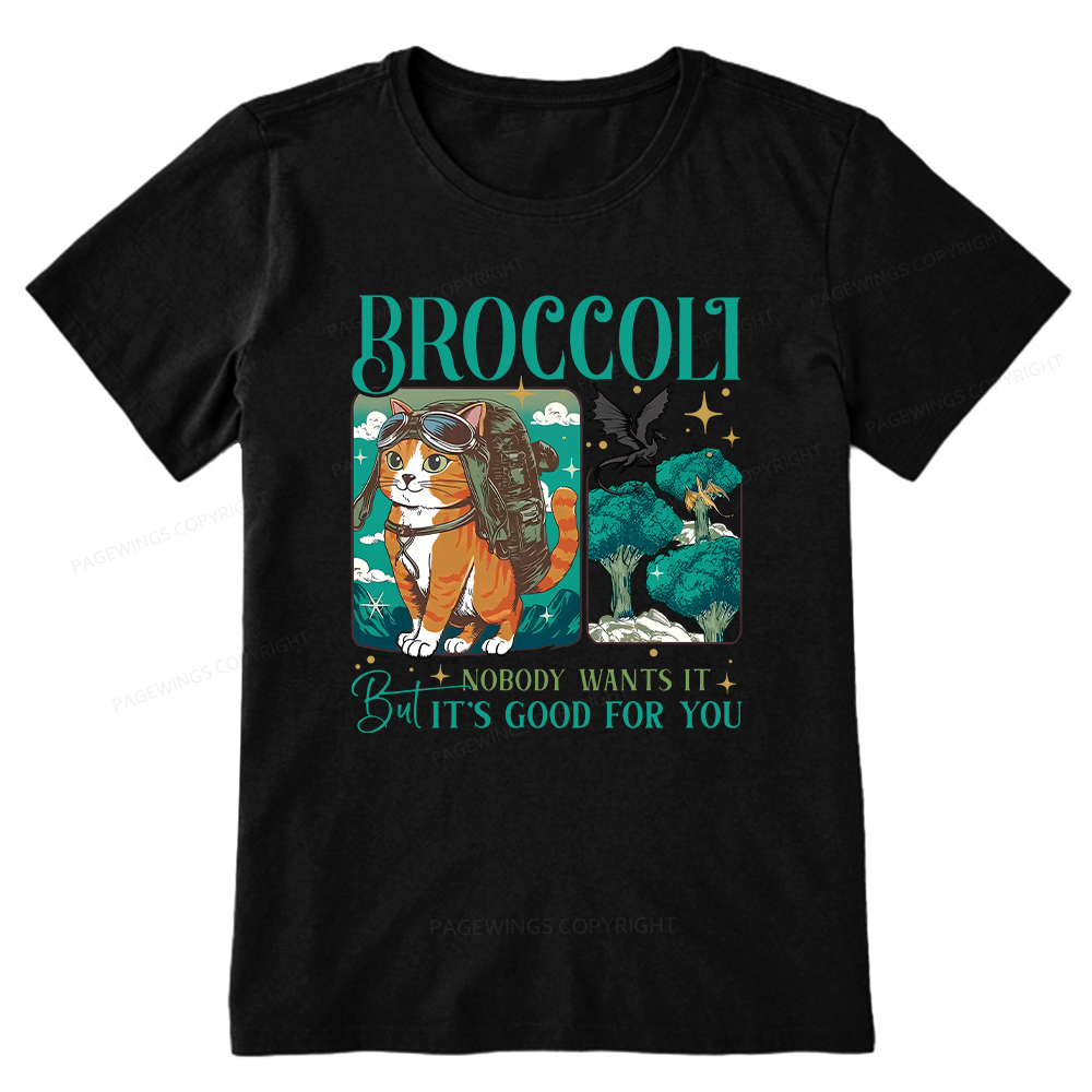 Pagewings Onyx Storm Broccoli Cat Unisex Classic T-shirt