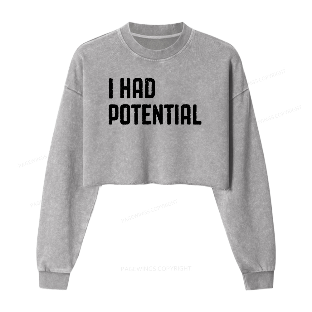 Pagewings Sci-Fi Bookish Washed Crop Sweatshirt