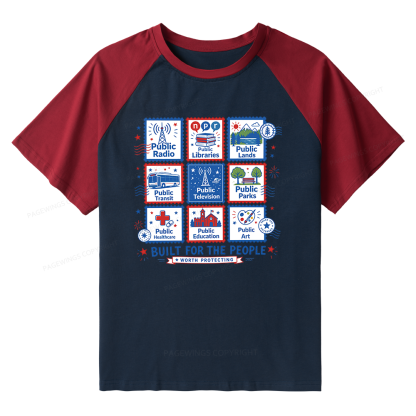 Pagewings Public Libraries Raglan T-shirt