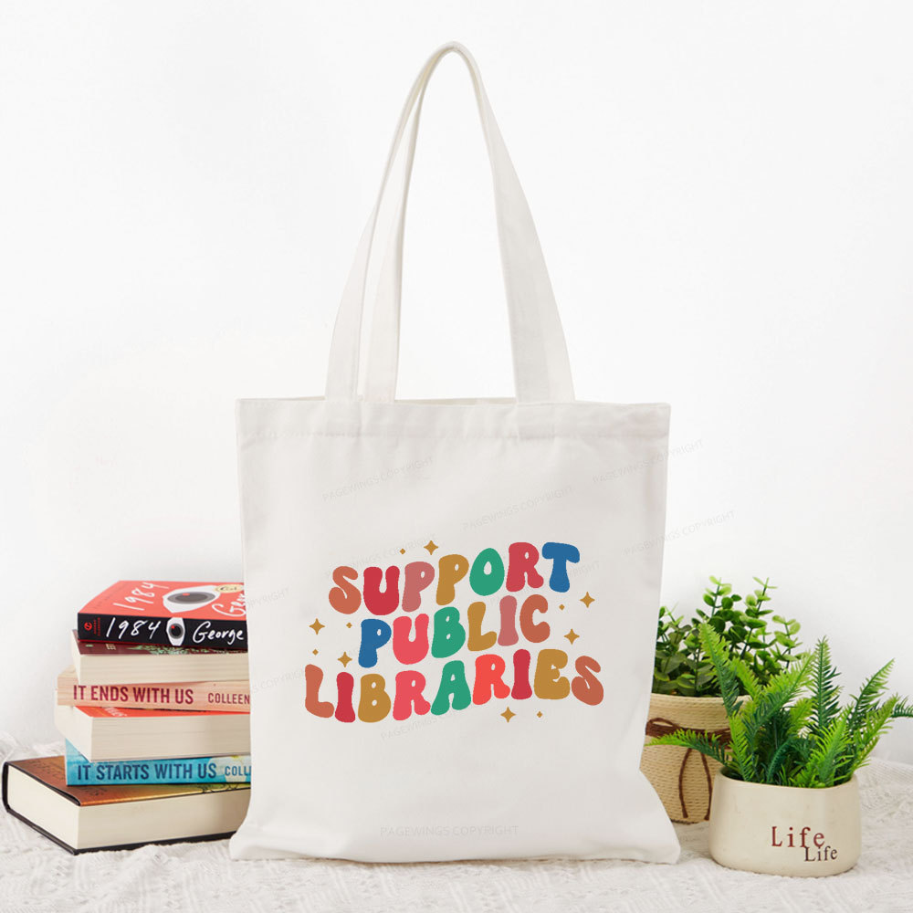 Pagewings Public Library Sweatshirt Tote Bag