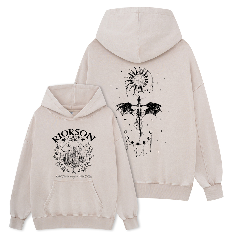 Pagewings Fourth Wing Unisex Washed Hoodie