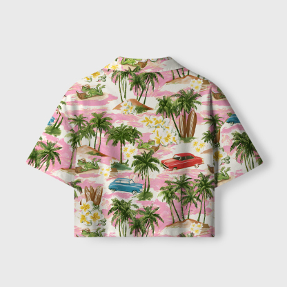 Pagewings Frog Book Lover Women's Camp Shirt