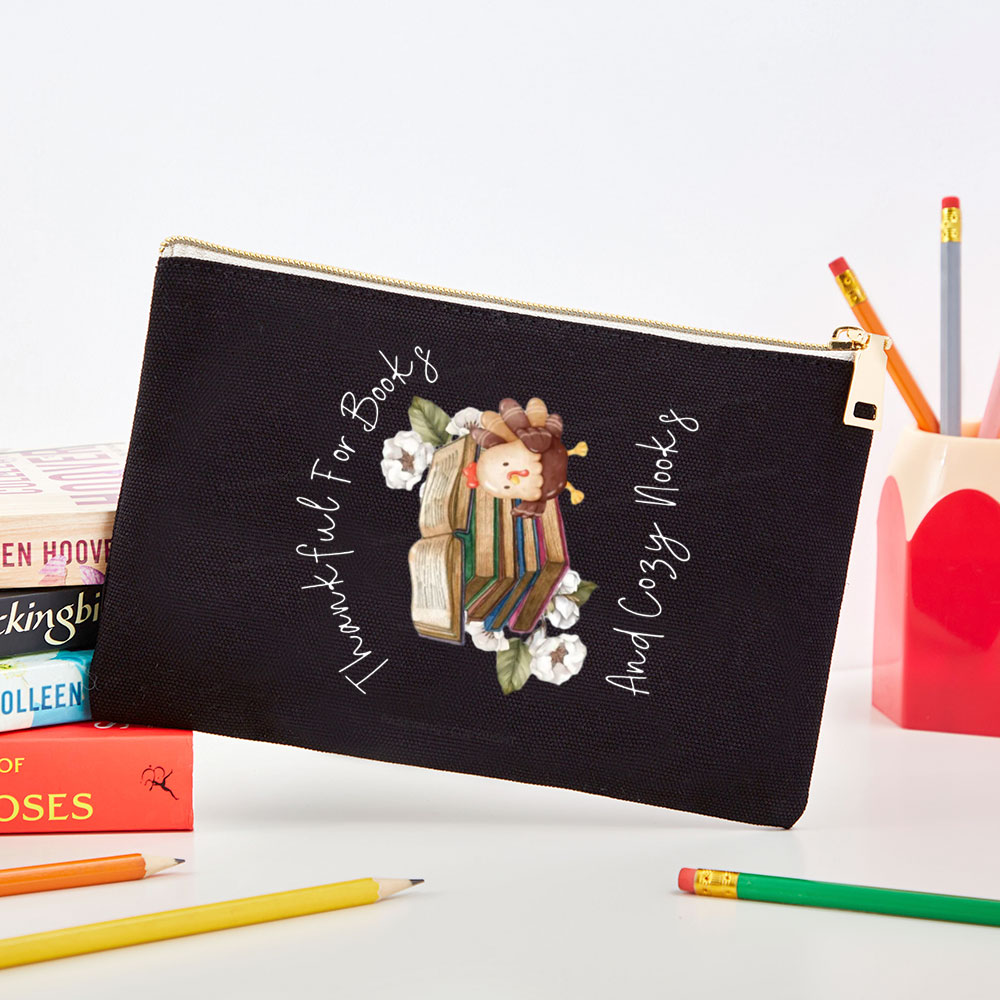 Pagewings Thankful For Books And Cozy Nooks Pouch