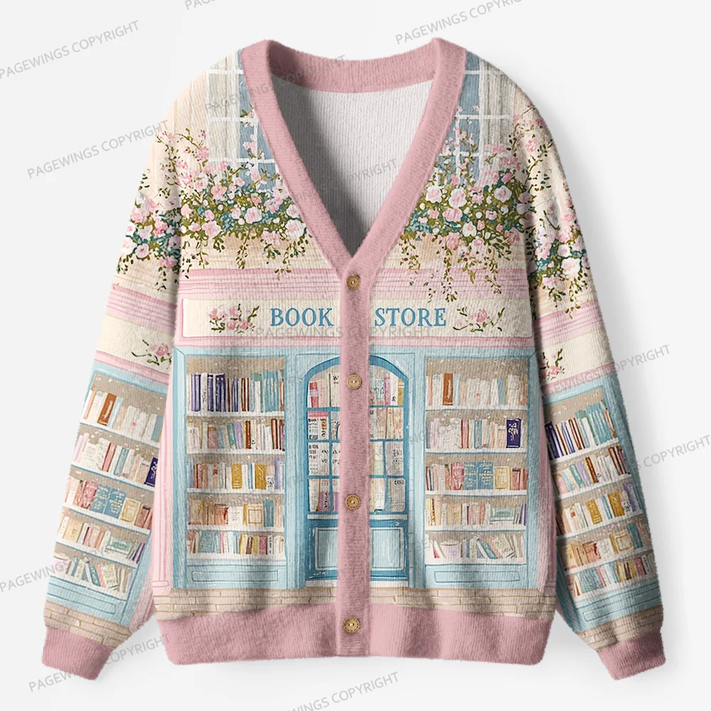 Pagewings Bookstore Unisex Ugly Cardigan Sweaters