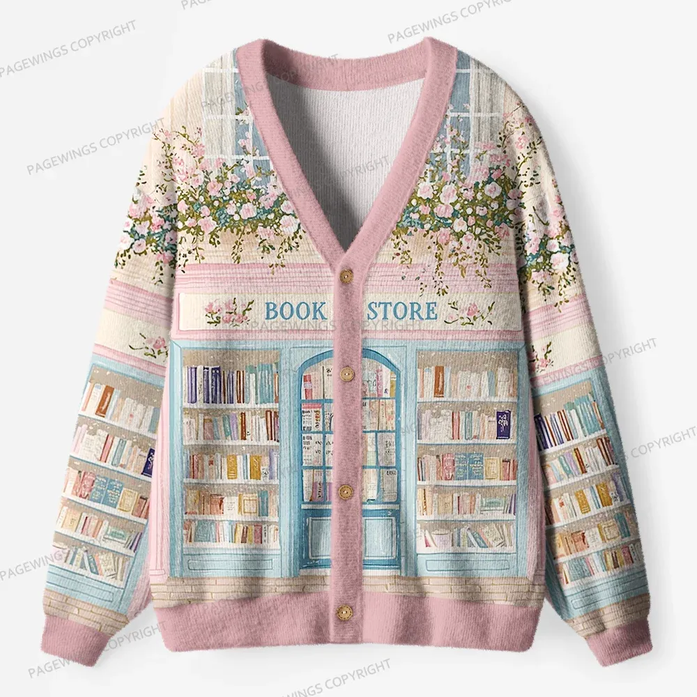Pagewings Bookstore Unisex Ugly Cardigan Sweaters