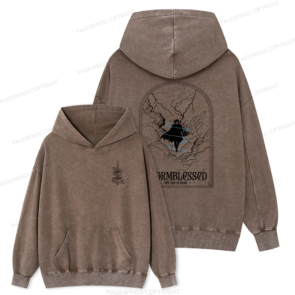 Pagewings Stormblessed Unisex Washed Hoodie