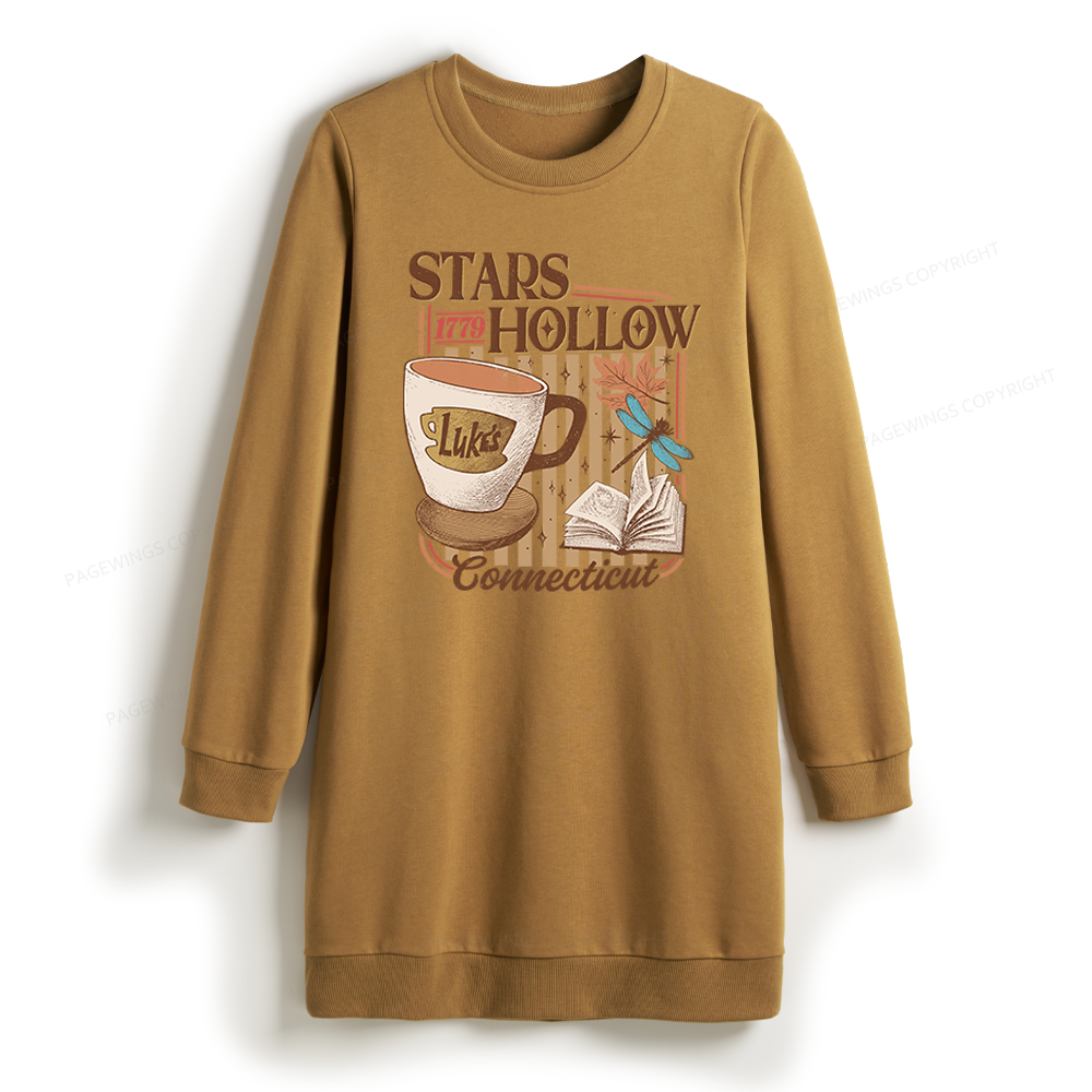 Pagewings Stars Hollow Sweatshirt Dress