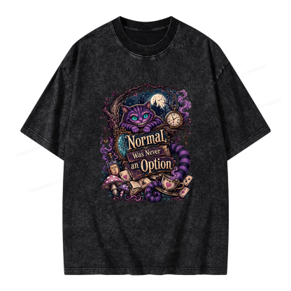 Pagewings Normal Was Never an Option Unisex Washed T-shirt