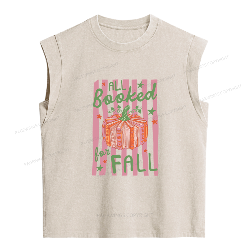 Pagewings All Booked for Fall Women's Washed Tank Top