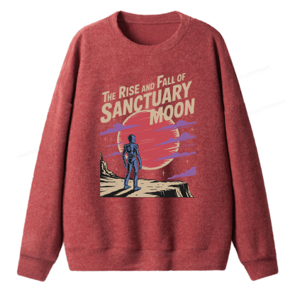 Pagewings The Rise And Fall Of Sanctuary Moon Unisex Knit Sweatshirt