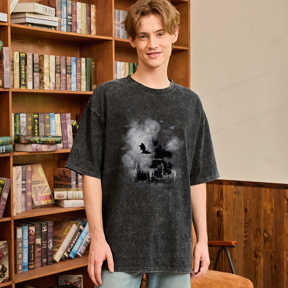 Pagewings Fantasy Book Unisex Washed T-shirt