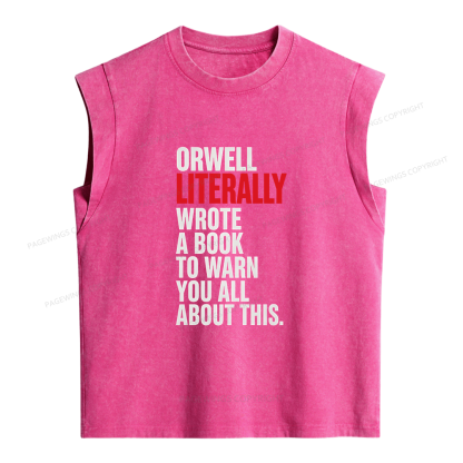 Pagewing I Literally Wrote A Book To Warn You Women's Washed Tank Top