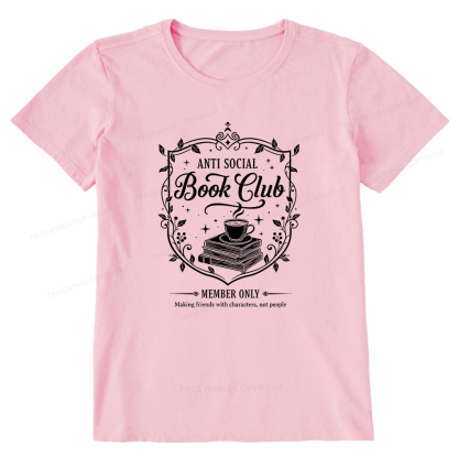 Pagewings Anti Social Book Club Unisex Classic T-shirt