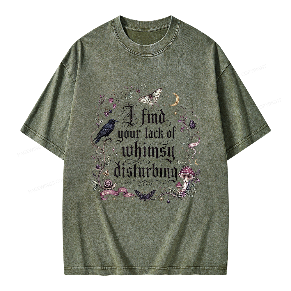 Pagewings Lack of Whimsy Unisex Washed T-shirt