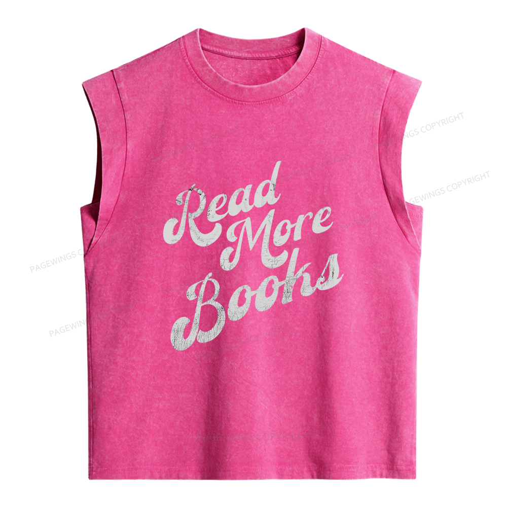 Pagewings Read More Book Women's Washed Tank Top