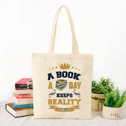 Pagewings A Book A Day Keeps Reality Away Tote Bag