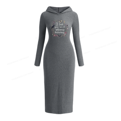 Pagewings Lack of Whimsy Hooded Knit Dress