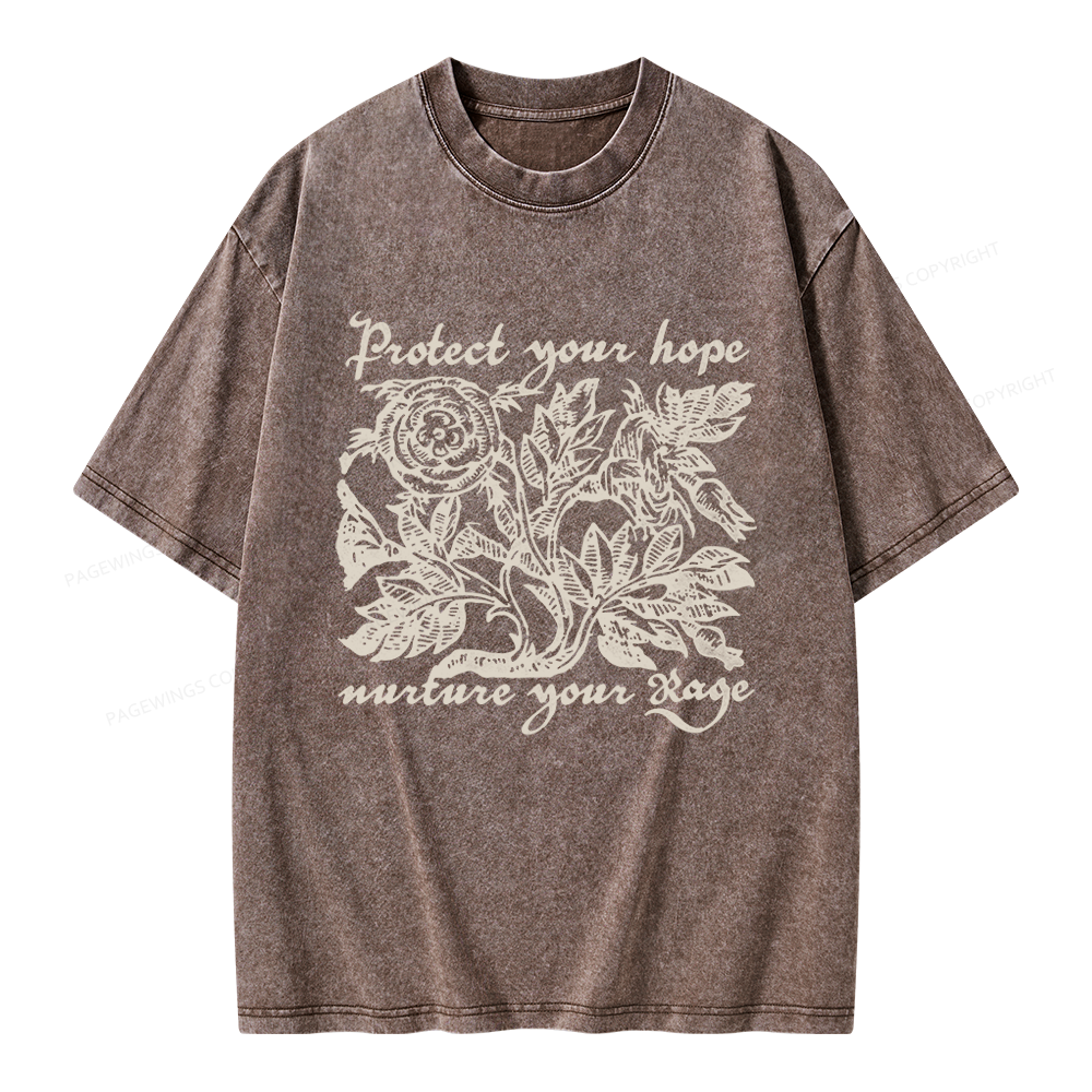 Pagewings Protect Your Hope Unisex Washed T-shirt