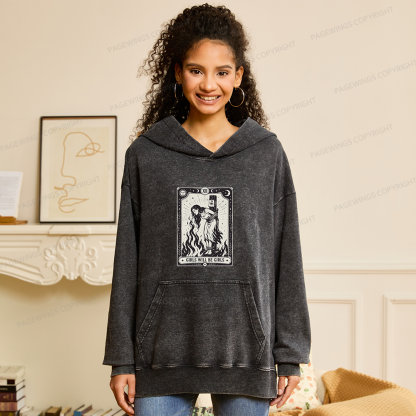 Pagewings Girls Will Be Girls Unisex Washed Hoodie
