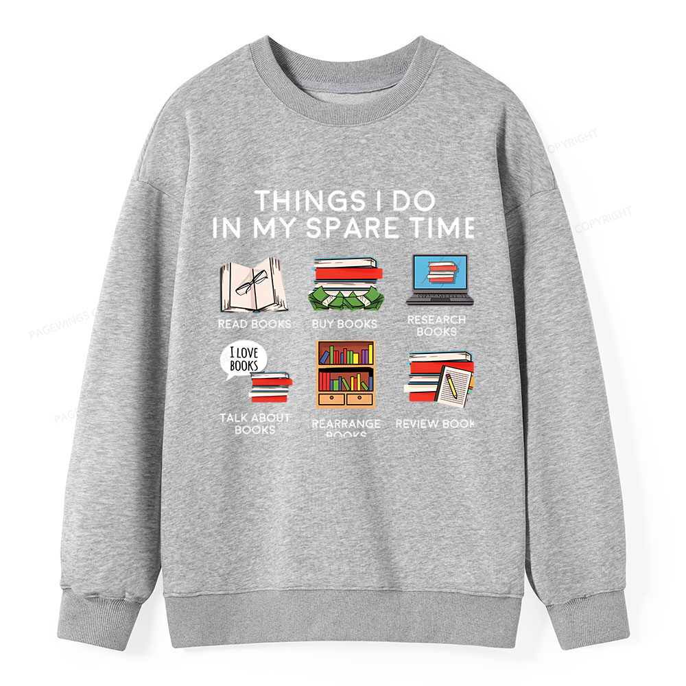 Pagewings Books Reading In My Spare Time  Unisex Classic Sweatshirt