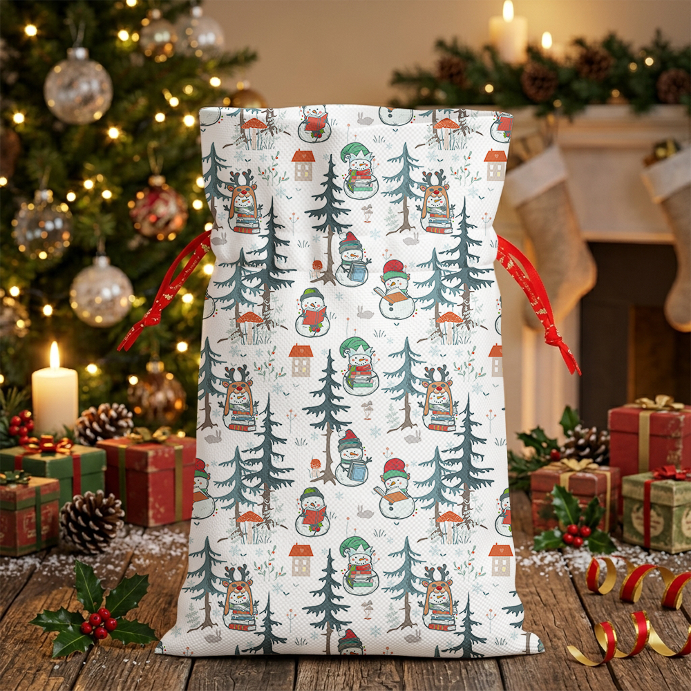 Pagewings  Winter Snowman Christmas Santa Sack