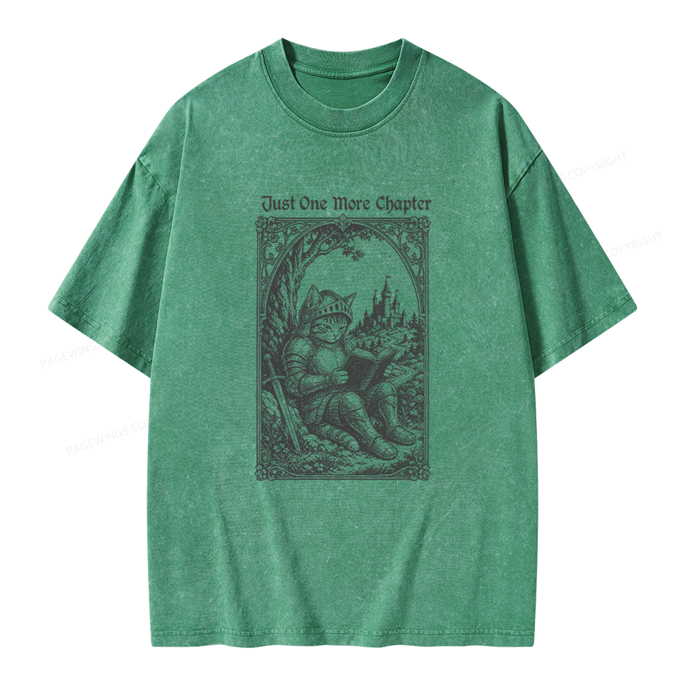 Pagewings Just One More Chapter Unisex Washed T-shirt