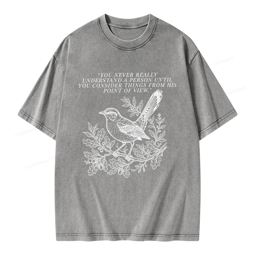 Pagewings Book Quote Unisex Washed T-shirt