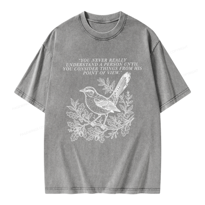 Pagewings Book Quote Unisex Washed T-shirt