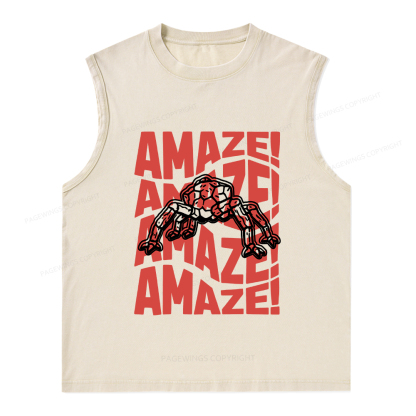 Pagewings Amaze Space Unisex Washed Tank Top