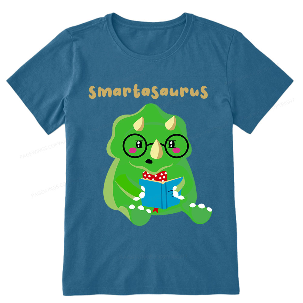 Pagewing Smart Dinosaur Is Reading Seriously Unisex Classic T-shirt
