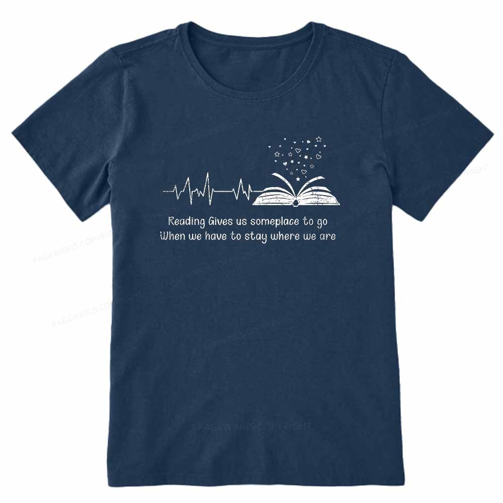 Pagewings Book Lovers Reading Reading Book Unisex Classic T-shirt