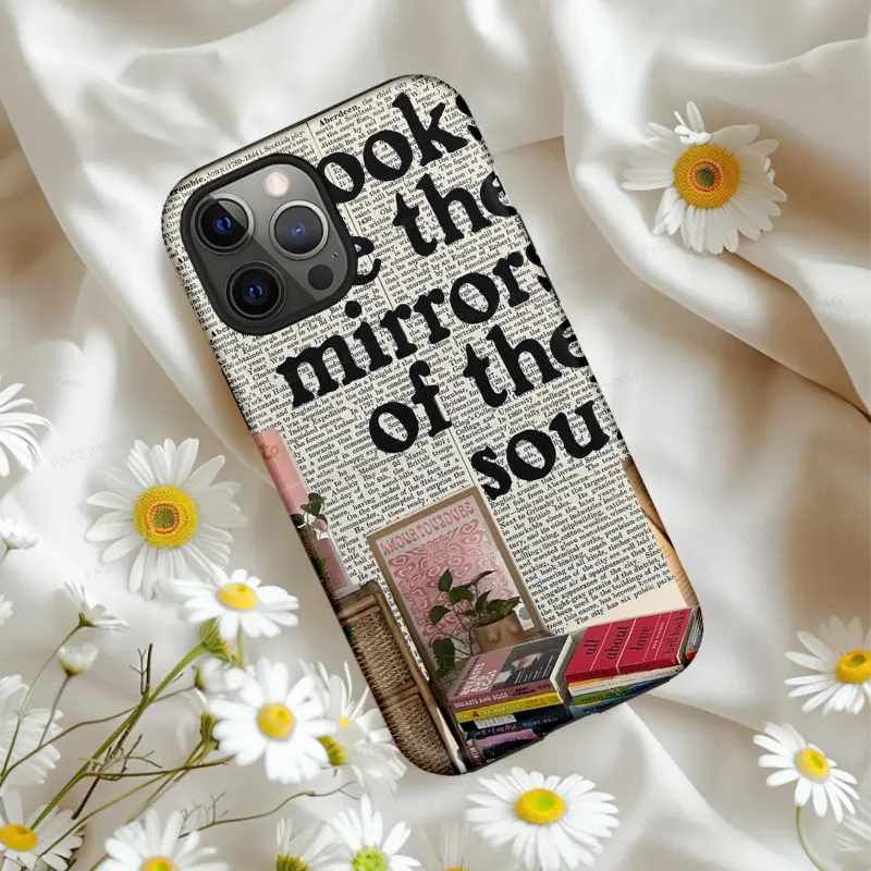 Pagewings Books Are The Mirrors Of The Soul Phone Case