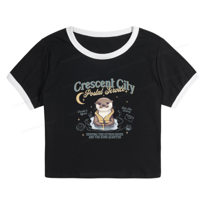 Pagewing Reading Fantasy Bookish Baby Tee Cropped Ringer T-Shirt