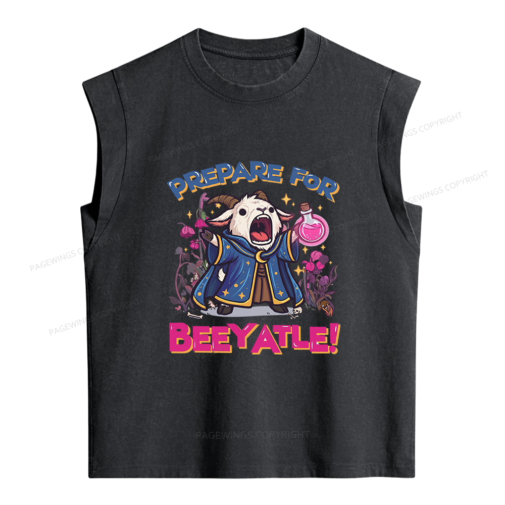 Pagewings Prepare For Beeyatle Women's Washed Tank Top