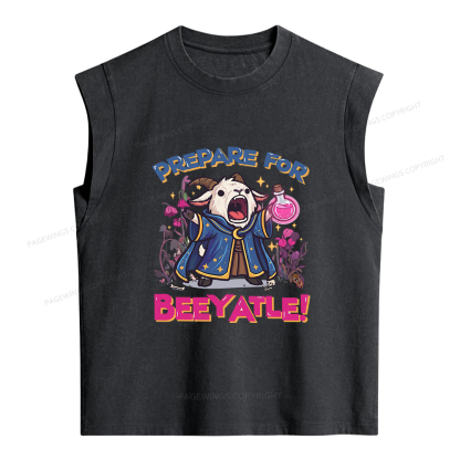 Pagewings Prepare For Beeyatle Women's Washed Tank Top