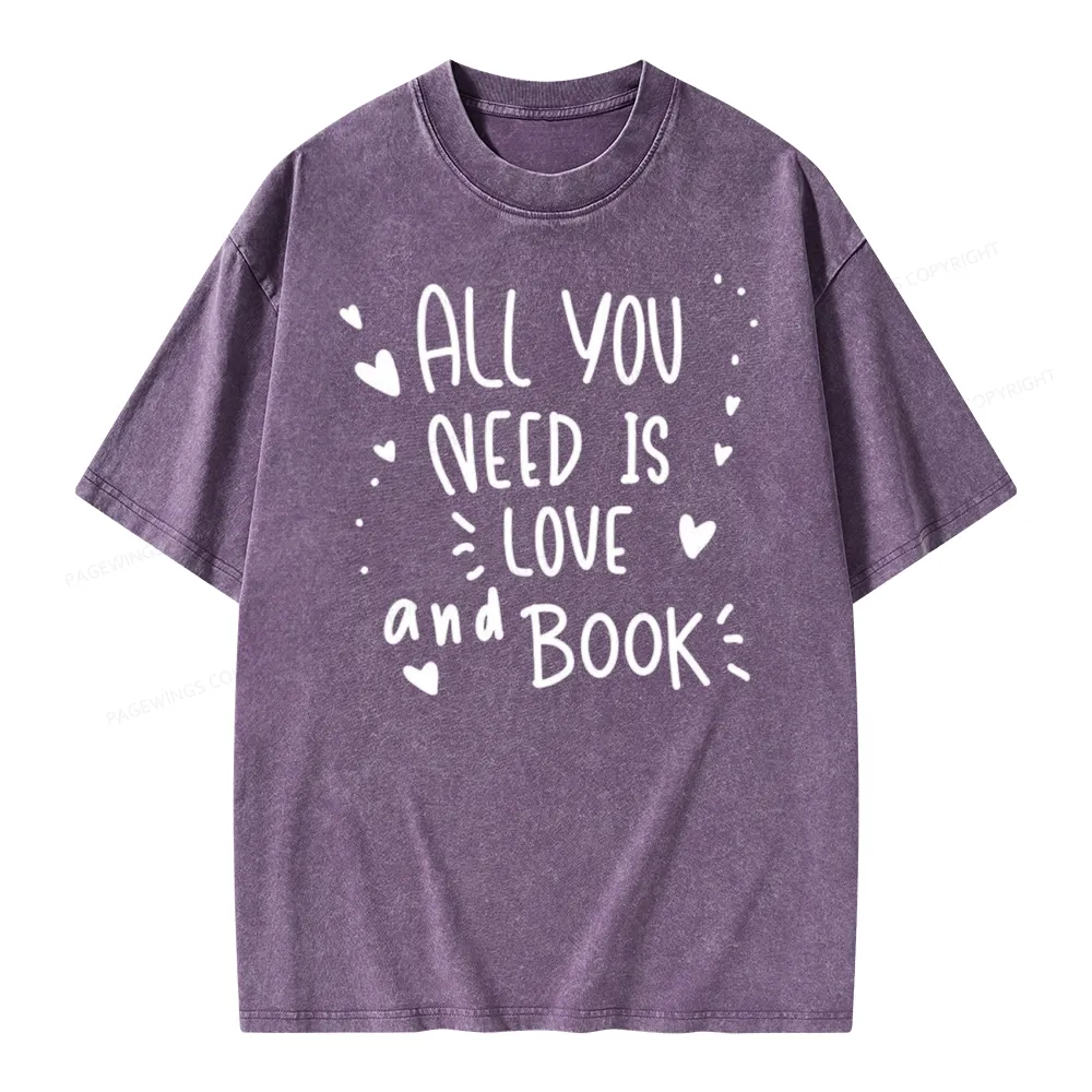 Pagewing Audiobooks Just Buy Me Books & Tell Me I'm Pretty Unisex Washed T-shirt
