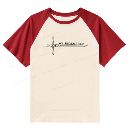 Pagewings You Do Not Yield Raglan T-shirt