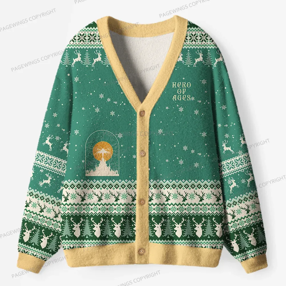 Pagewings Hero Of Ages Unisex Ugly Cardigan Sweaters