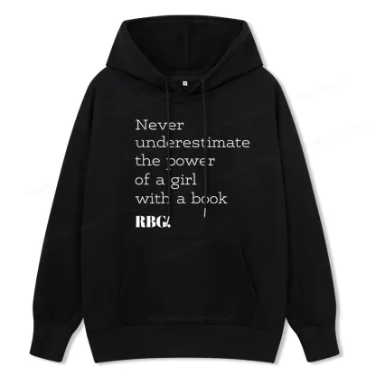Pagewings Never Underestimate The Power Of a Girl With a Book Unisex Classic Hoodie