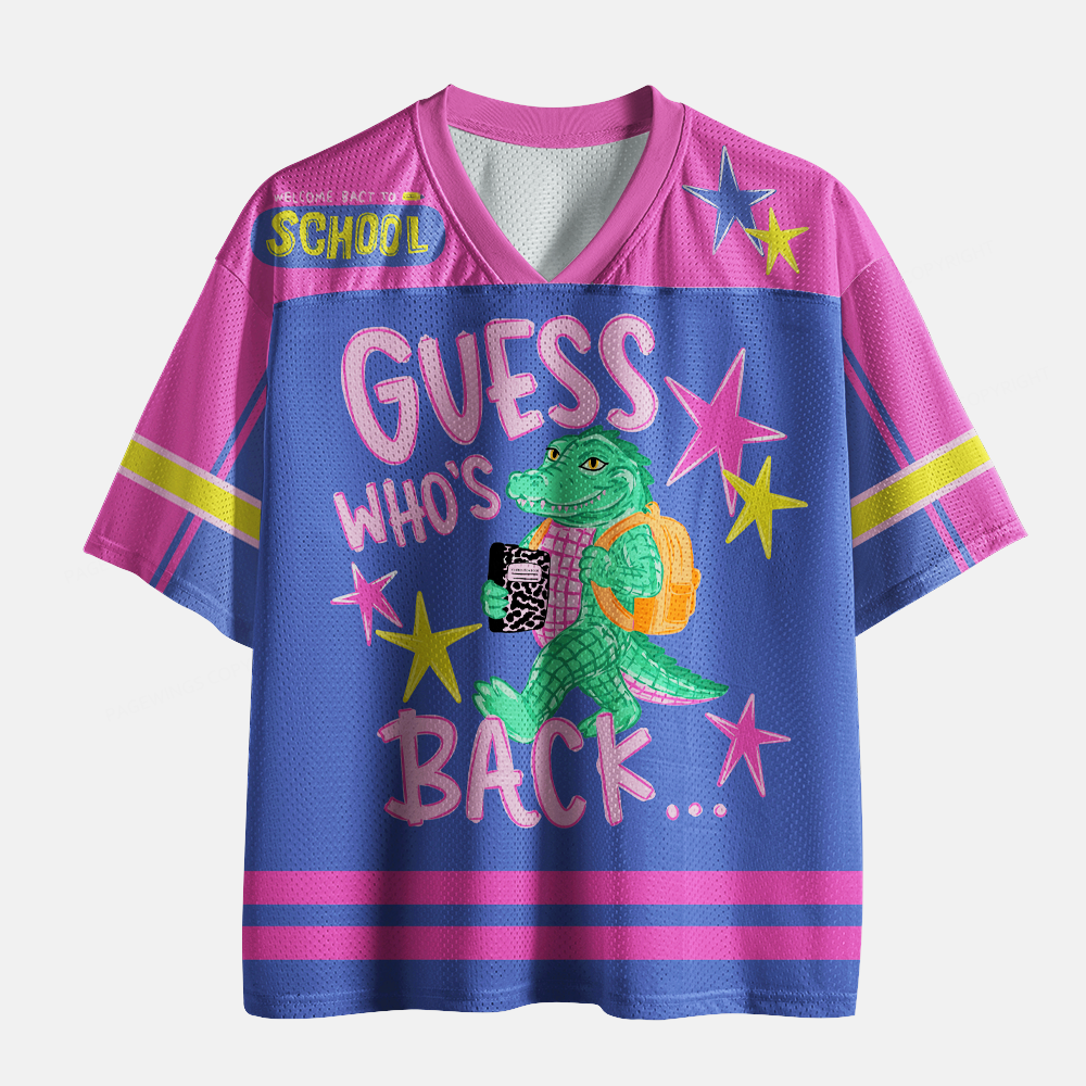 Pagewings Funny Gator Back To School Unisex Mesh Jersey