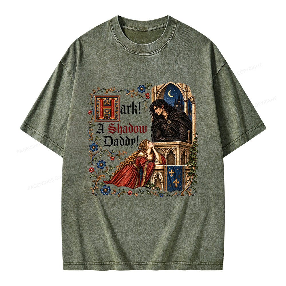 Pagewings Funny Medieval Romantasy Unisex Washed T-shirt